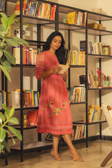 Ciri Pleated Dress - Punch Pink