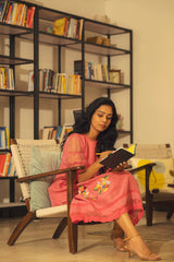 Ciri Pleated Dress - Punch Pink