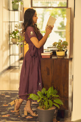 Faye Dress - Wine Purple