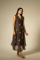 Faye Dress - Coffee Grey