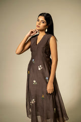 Faye Dress - Coffee Grey