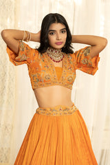 Inakshi Lehenga Set - Clementine