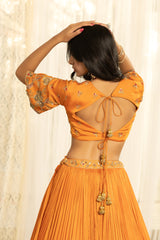 Inakshi Lehenga Set - Clementine