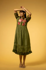 Poppy Dress - Olive