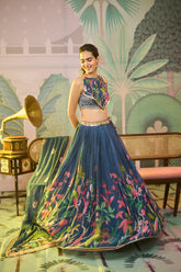 Druhi Lehenga set - Navy blue
