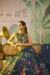 Druhi Lehenga set - Navy blue