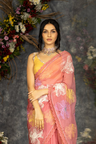 Meera Saree-  Mystic Rose