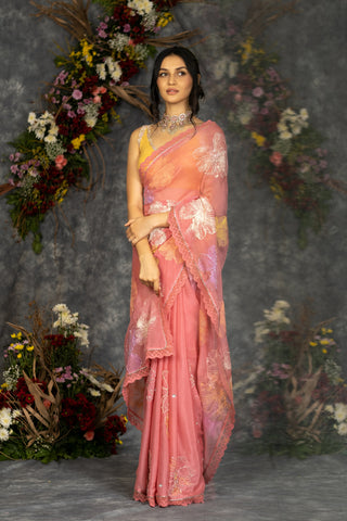 Meera Saree-  Mystic Rose
