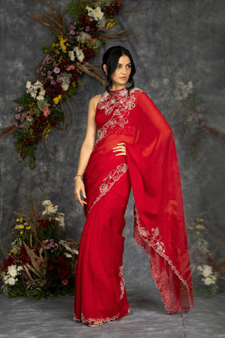 Rasya Saree - Red
