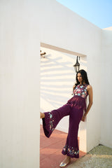 Avilia Peplum set - Royal Purple