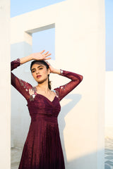 Camille Twist Dress - Royal Purple