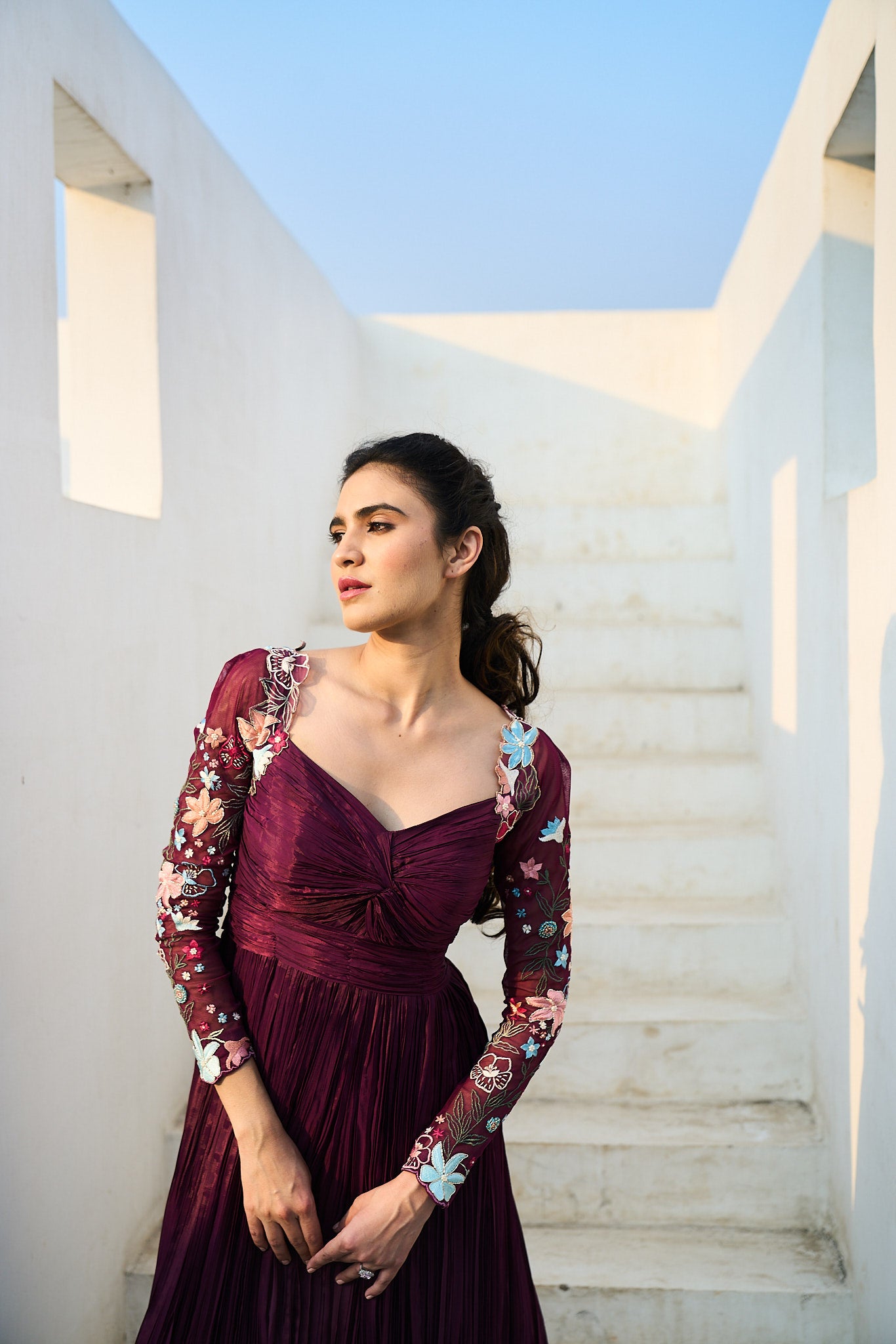 Camille Twist Dress - Royal Purple Issa Studio Camille Twist Dress - Royal Purple Issa Studio