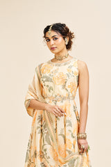 Kripa dress with dupatta_ cream yellow
