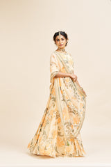 Kripa dress with dupatta- cream yellow