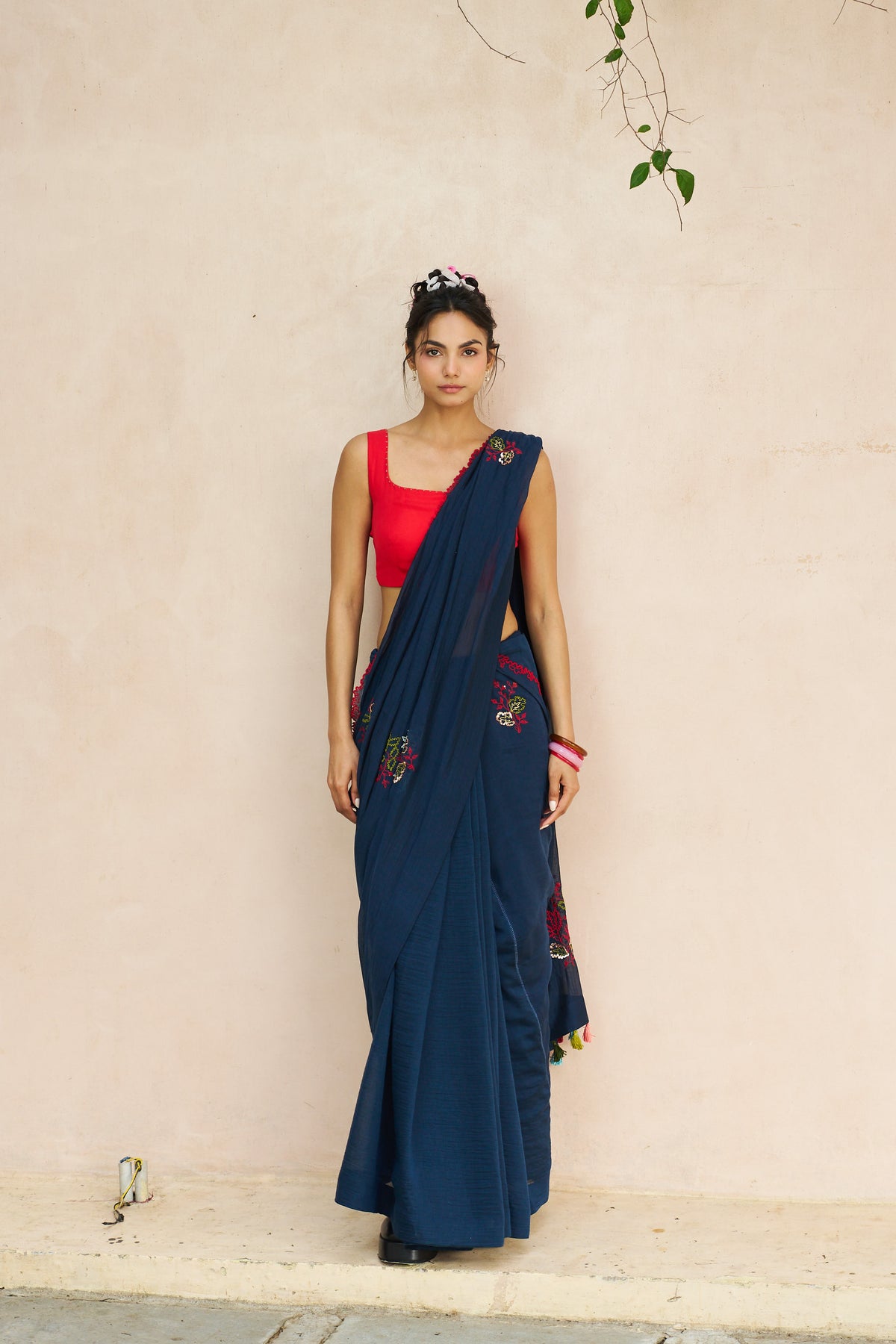 Abhika Saree Set - Navy Blue