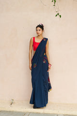 Abhika Saree Set - Navy Blue