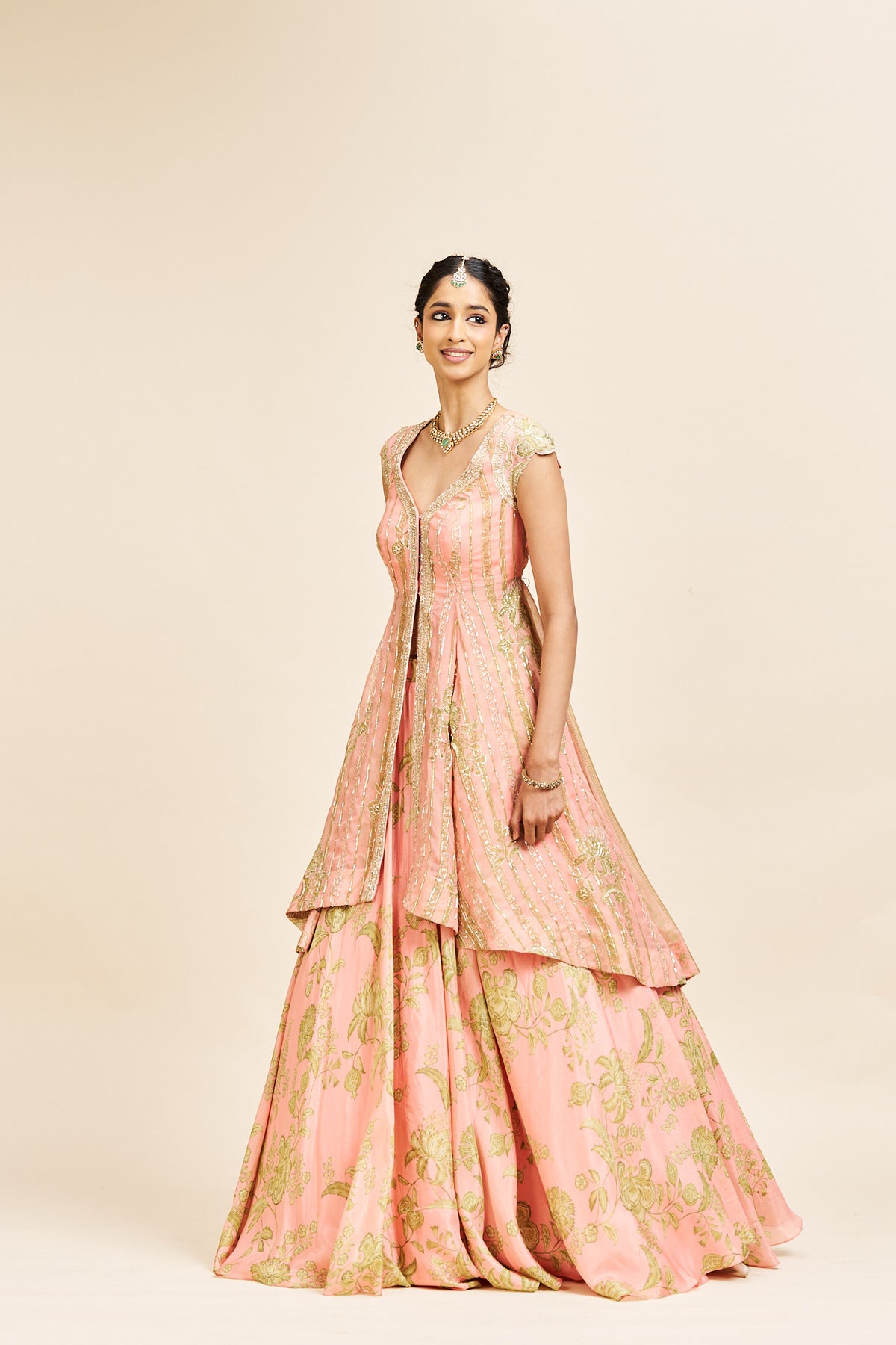 Saloni lehenga set_ Peach RTS
