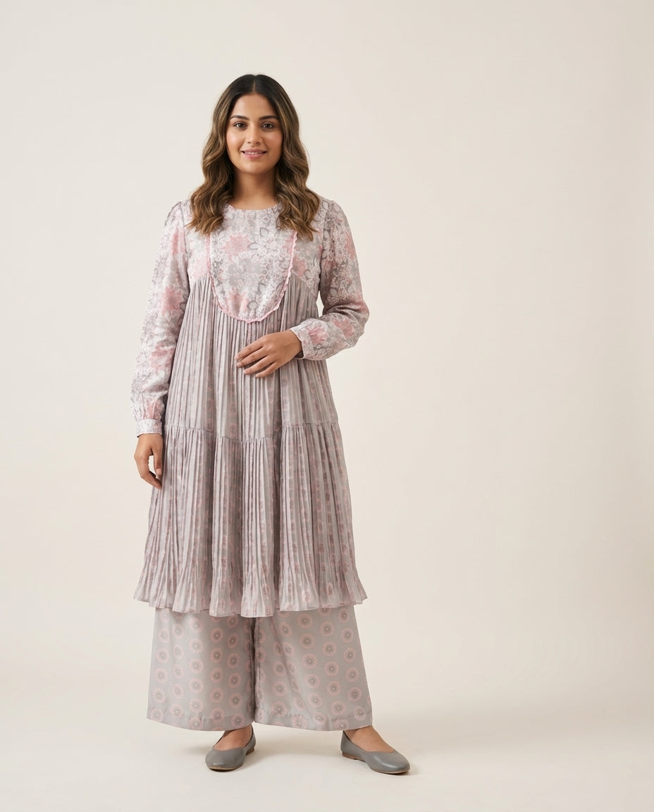 Cia Top with Bottom- Grey