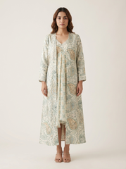 Iza Dress with Cape- Green