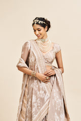 Pragya lehenga set with dupatta_ Neutral beige RTS