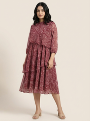 Sue Dress- Maroon