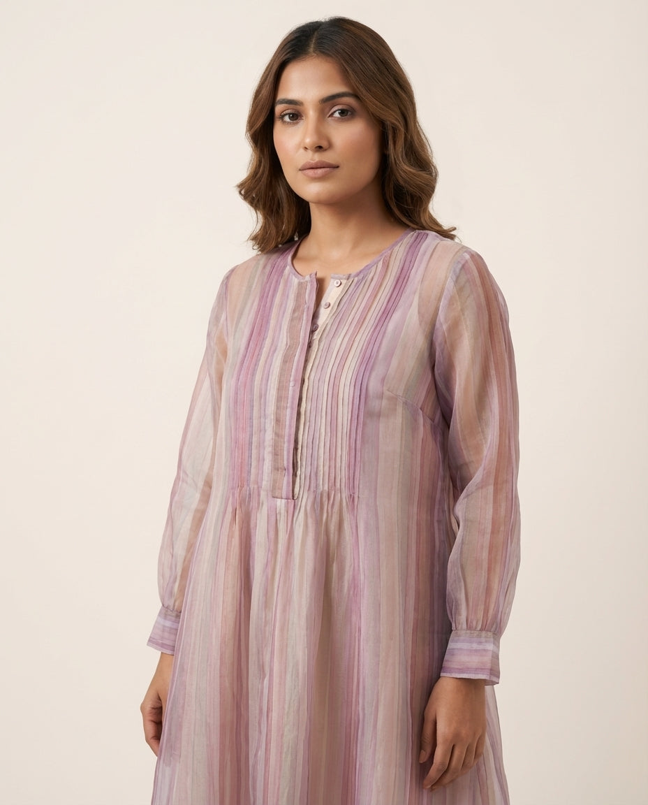 Via Dress- Mauve Pink