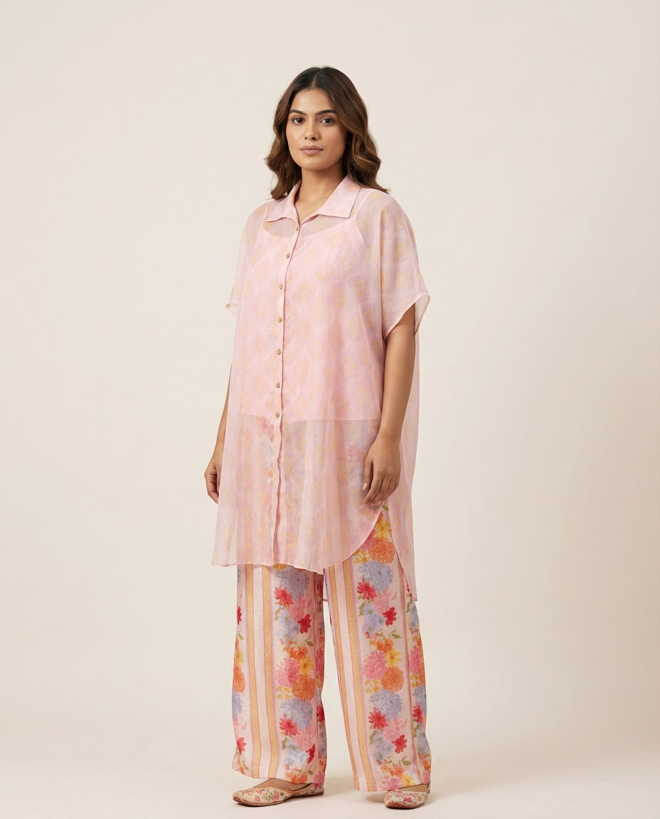 Sada Kurtha Set- Pink