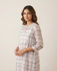 Jin Dress- White Checks