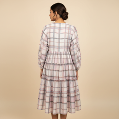 Aina Dress- White Checks