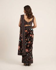 Siya Black Saree with Blouse
