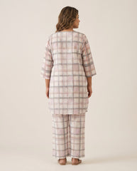 Kaza Co Ord Set- White Checks