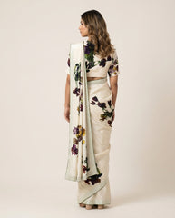 Orchidveil Beige Saree with Blouse