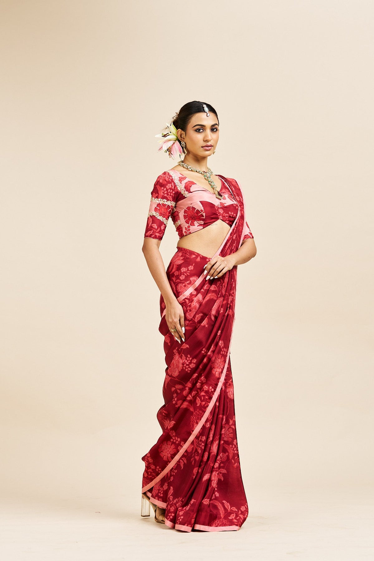 Vedita saree set - Red