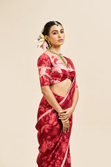 Vedita saree set _ Red