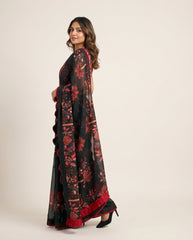 Una Saree Set _- Bottle Green