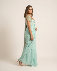 Kala Sea Green Saree with Blouse RTS