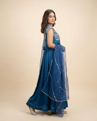 Venus Blue Anarkali with Dupatta RTS