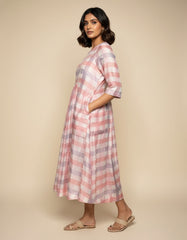 Kia Dress- Pink Checks