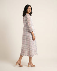 Jin Dress- White Checks