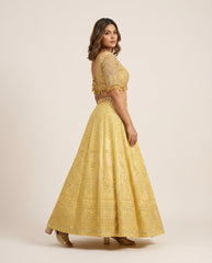 Kamala Lehenga Set without Dupatta- Yellow RTS