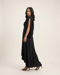 Sarah Black Half Shoulder Dress RTS