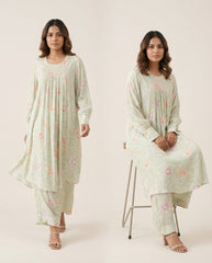 Camilla Kurtha Set- Blue
