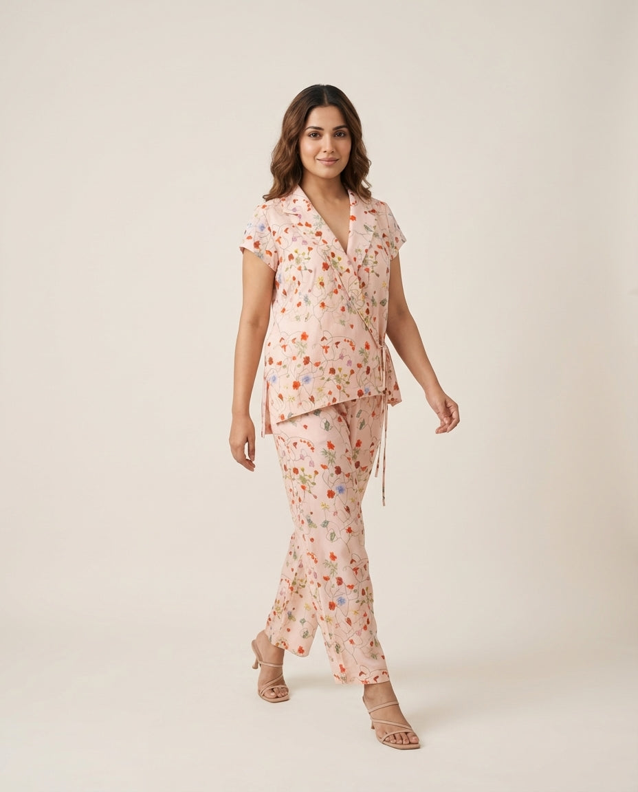 Shahi Peach Co Ord Set RTS