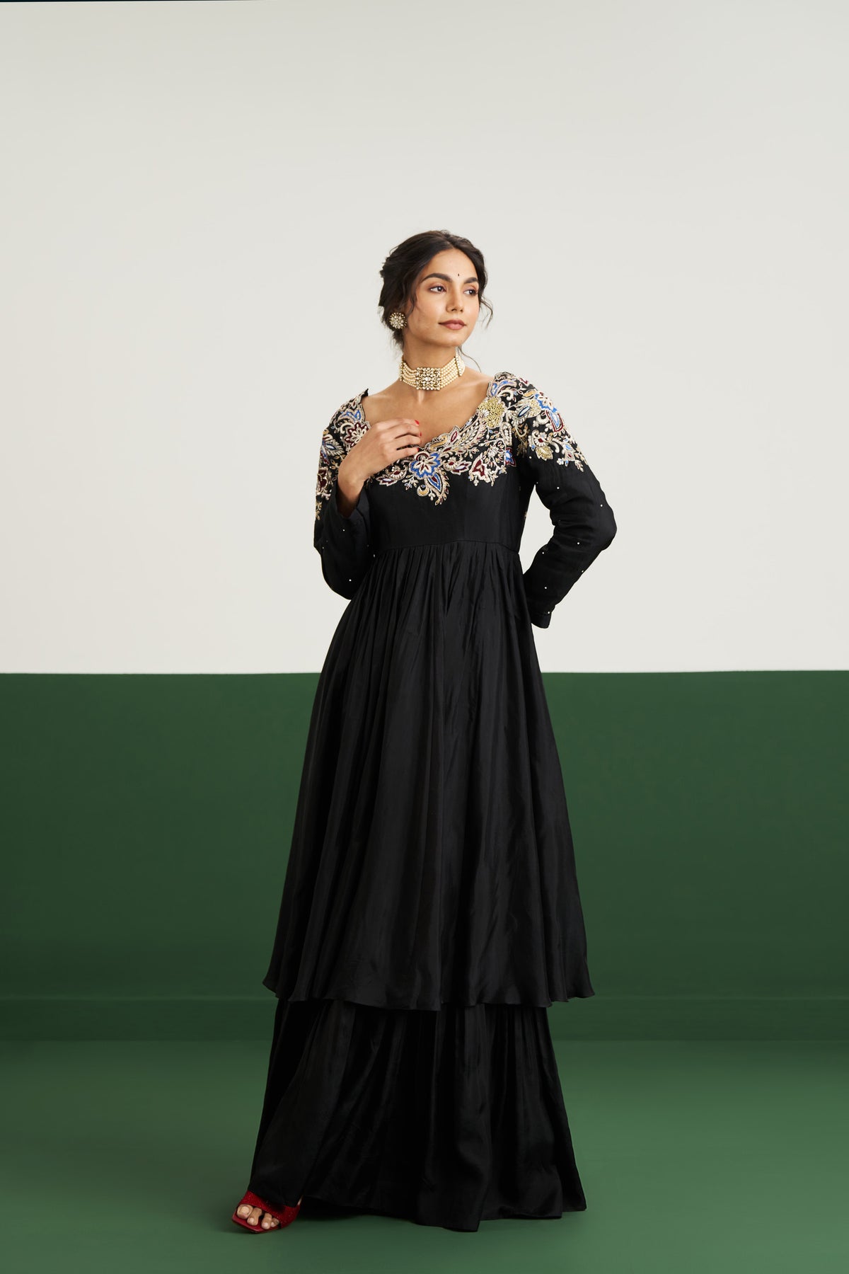 Mahira Amethyst Anarkali- Black RTS