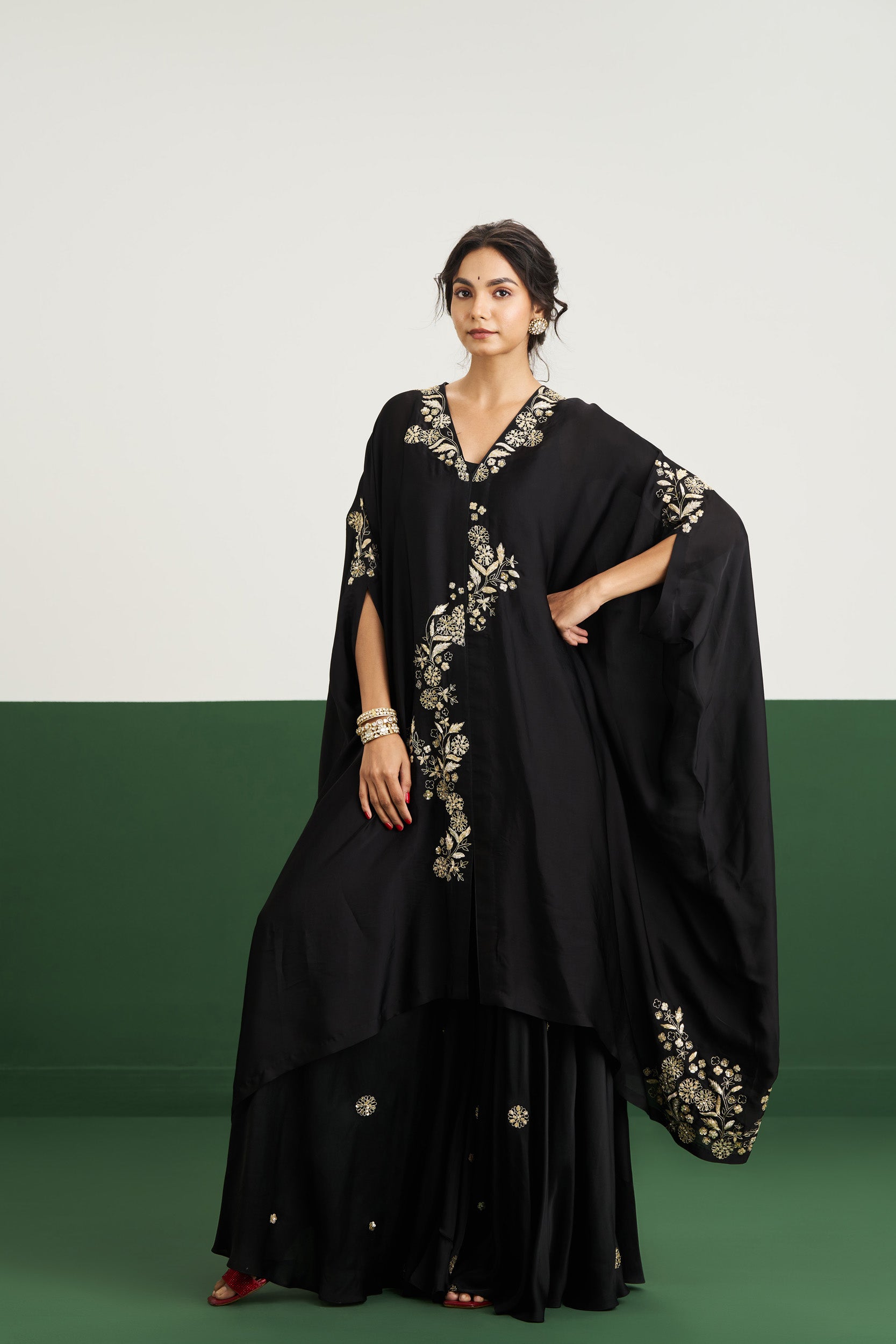 Farah Kaftan Set - Black