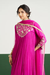 Rachel Dress with Dupatta - Magentha