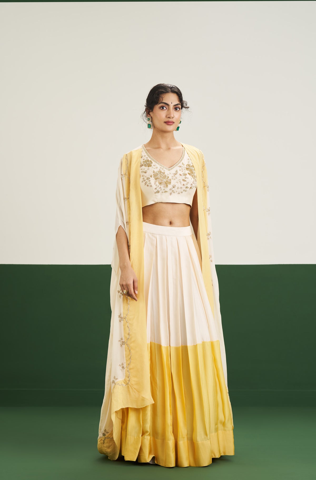 Freya 3 Piece Set - Ivory & Yellow