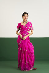 Alana Saree Set - Magenta