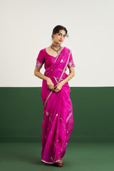 Alana Saree Set - Magenta