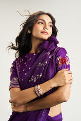 Natalie Saree Set - Purple
